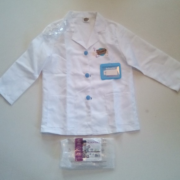 Halloween Scientist Dress Up Costume Kit, Lab Coat, Glasses, name tag size 3T+ - Picture 1 of 5